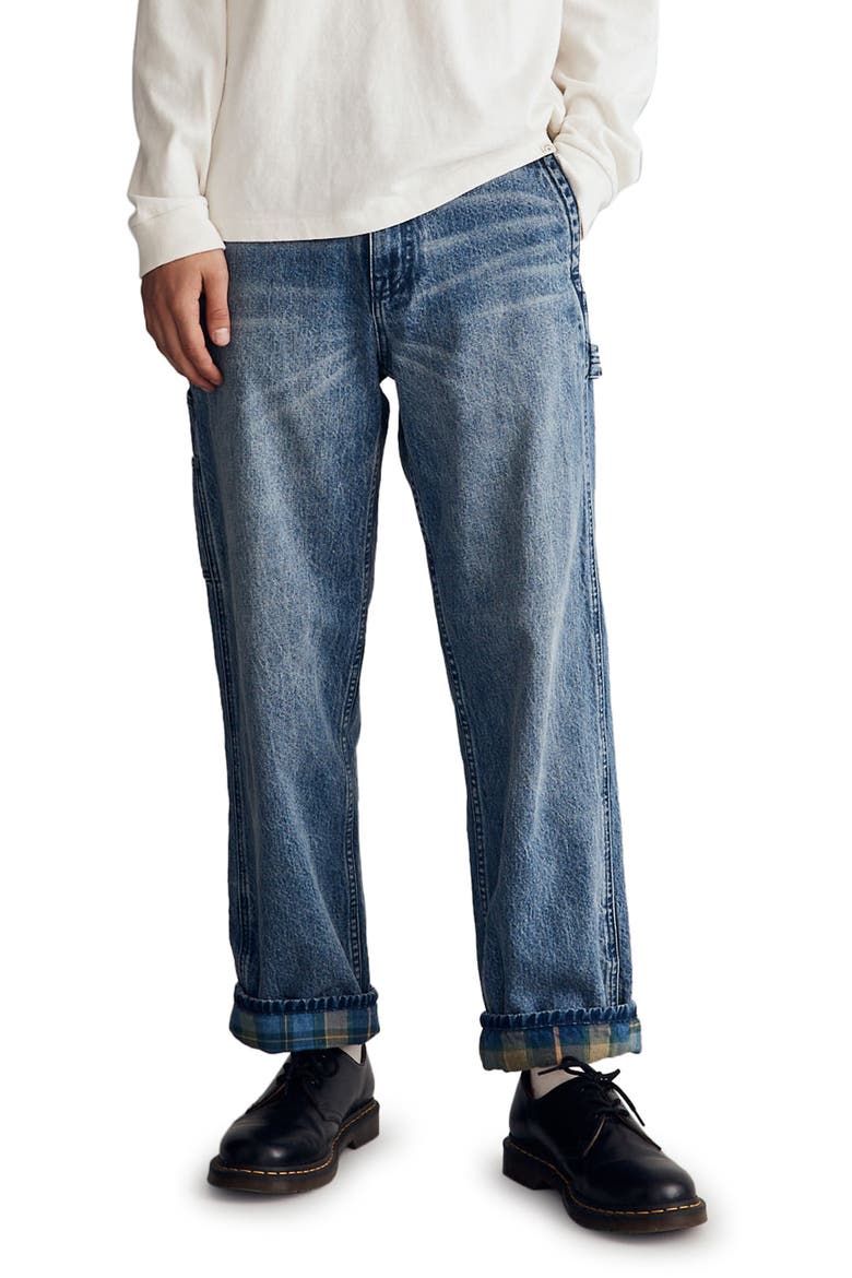 Flannel Lined Carpenter Jeans, Main, color, KENTON