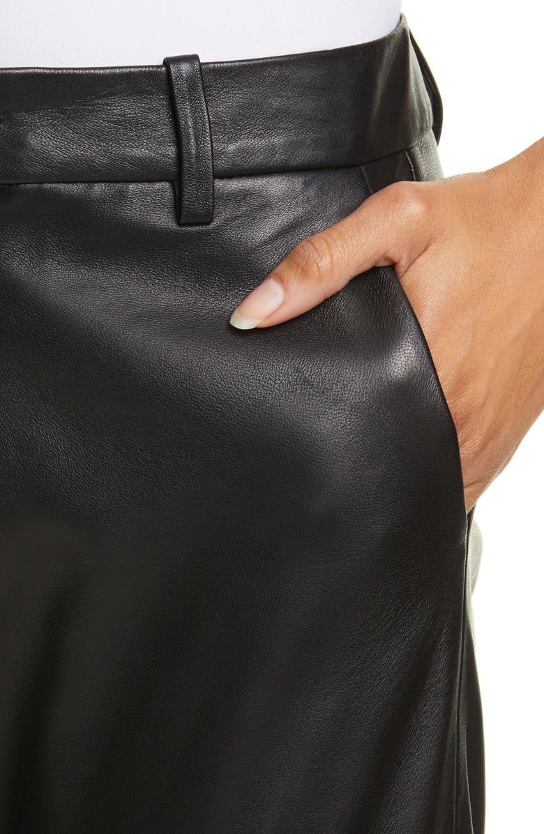Nili Lotan Montauk Leather Pants, Alternate, color,