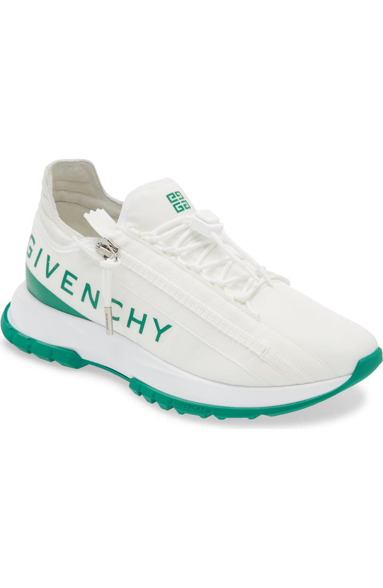 Givenchy Spectre Zip Sneaker, Main, color, White/ Green