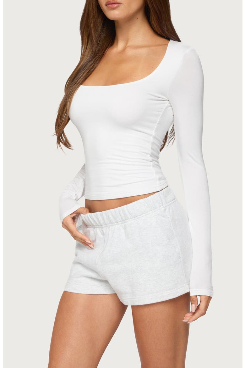 Jeana Scoop Neck Long Sleeve T-Shirt, Alternate, color, WHITE