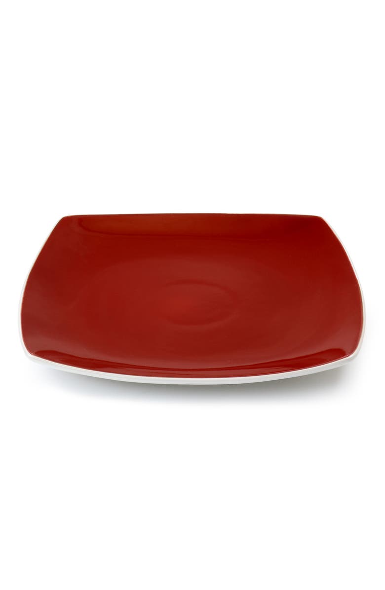 Gibson Elite 16 Piece Stoneware Dinnerware Set, Alternate, color, Red