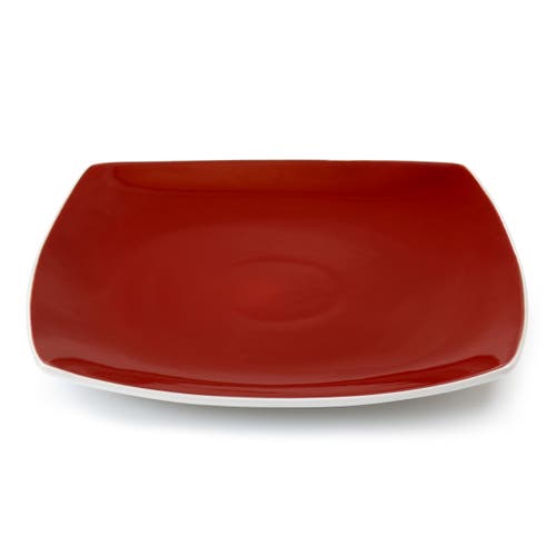 Gibson Elite 16 Piece Stoneware Dinnerware Set In Red
