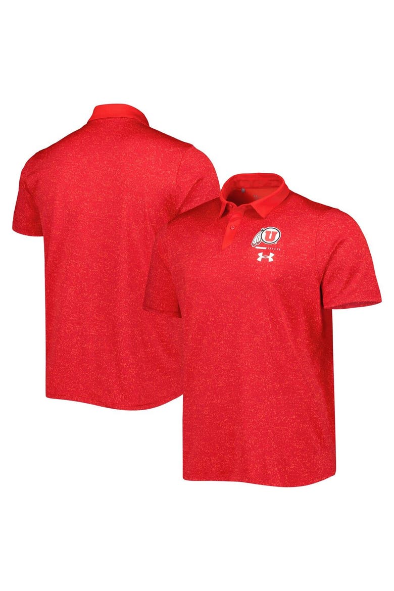 Men's Under Armour Red Utah Utes Static Performance Polo, Main, color, Red