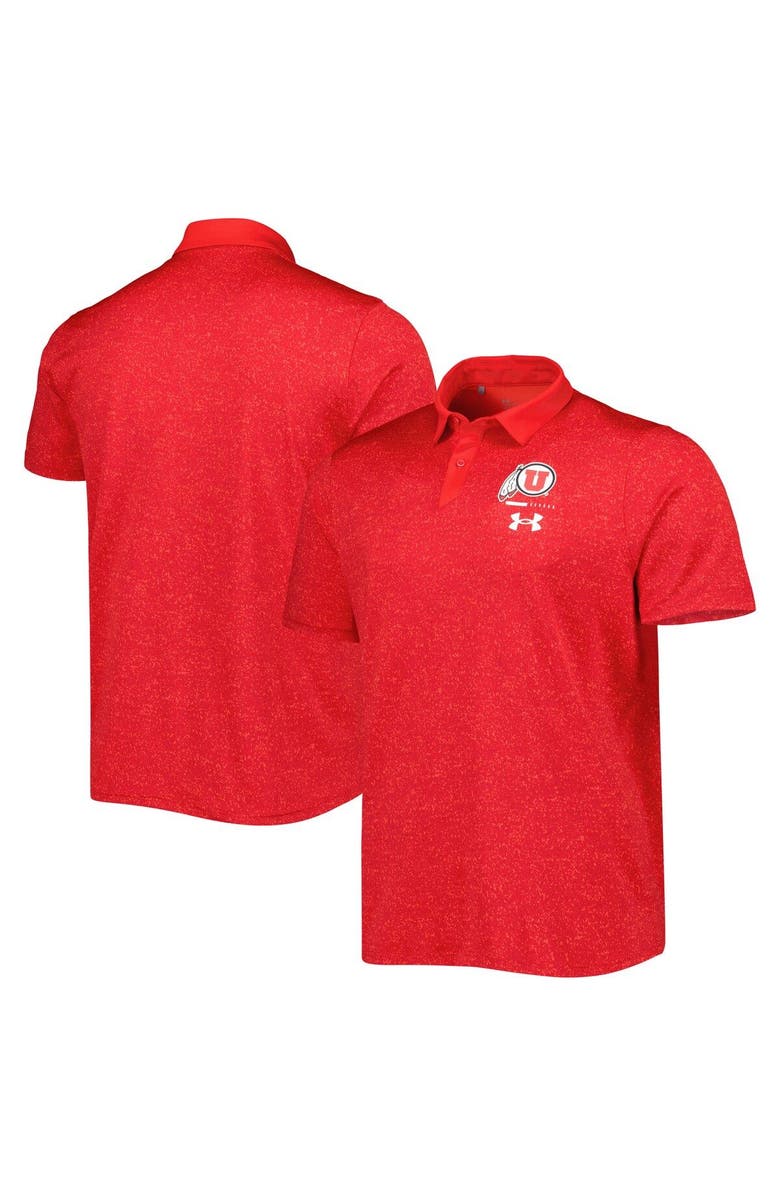 Under Armour Men's Under Armour Red Utah Utes Static Performance Polo, Main, color, 