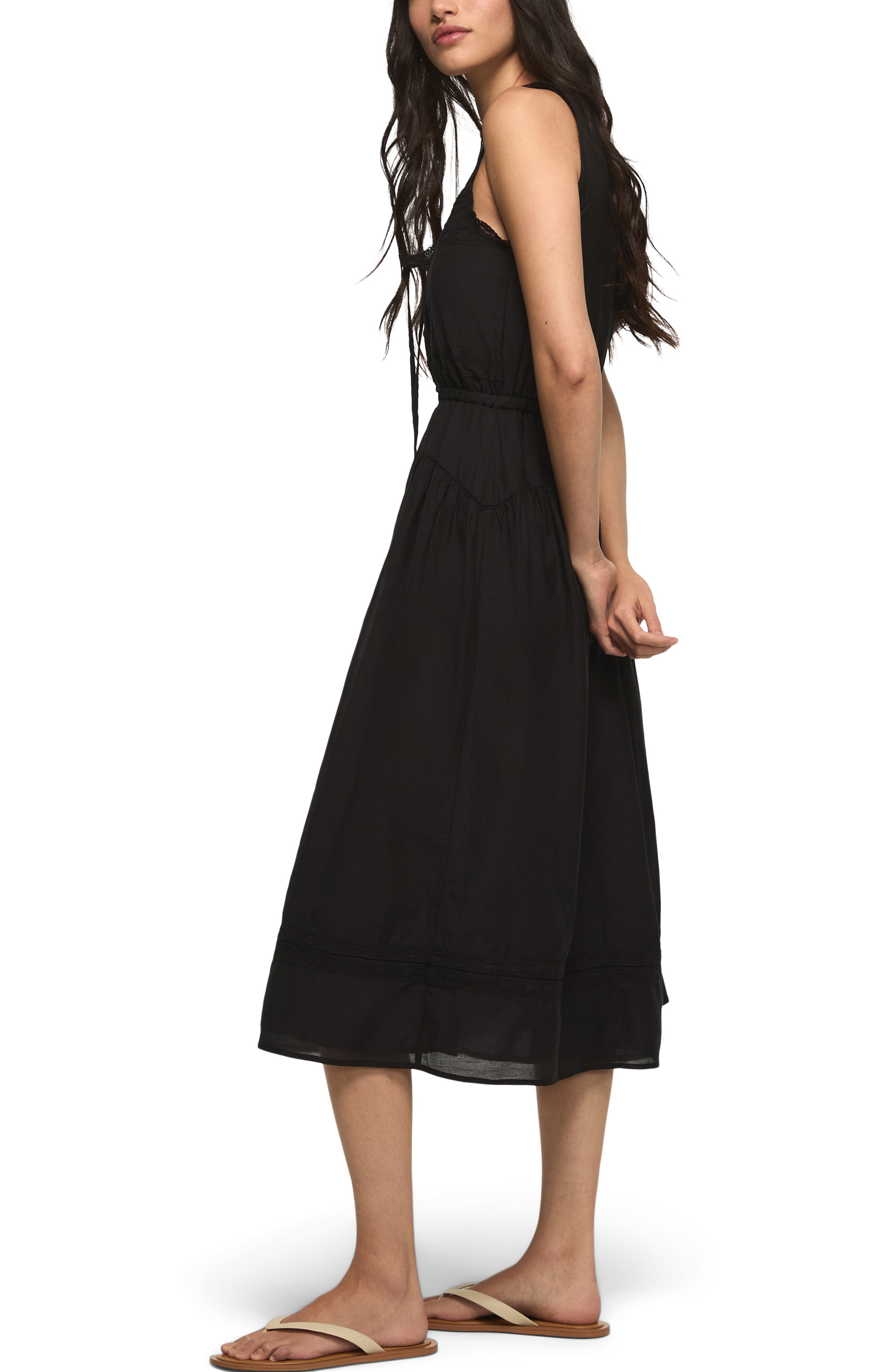 black lace mesh stripe insert midi dress Lace, no longer delicate. Here, it arrives in vivid two-tone layers.  Fuchsia rising from berry, cut into a clean, straight silhouette., Cutwork  Lace Midi, Lace midi dress in vivid fuchsia and deep