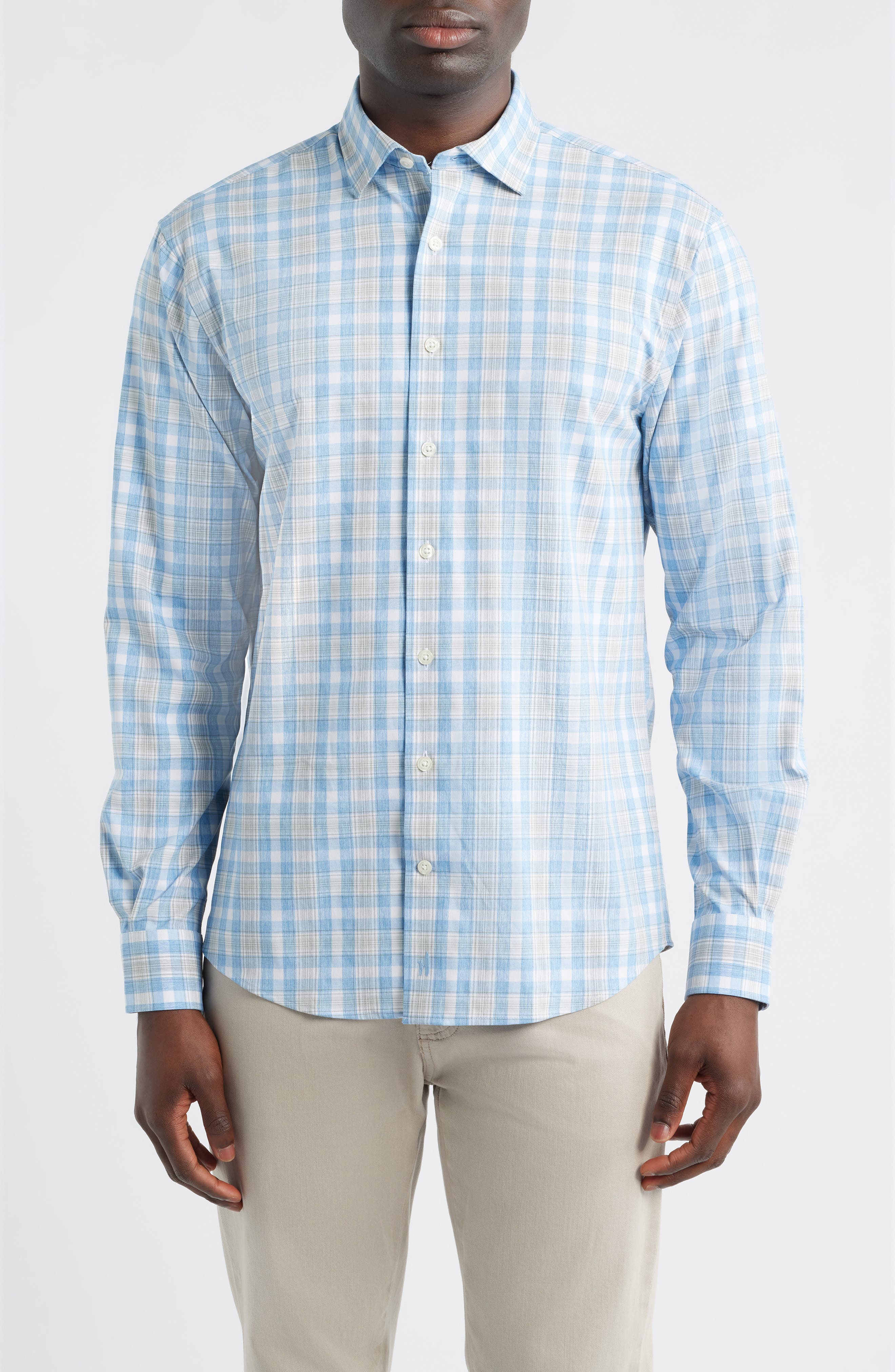 Jacobson Plaid Everyday Performance Button-Up Shirt