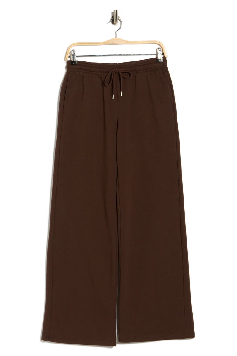 Fleece Wide Leg Pants, Alternate, color, BROWN COFFEE