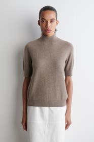 COS Cashmere Mock-Neck T-Shirt