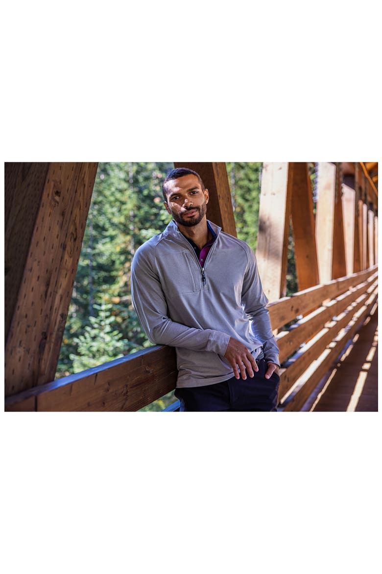 Adapt Heather Quarter Zip Pullover, Alternate, color, POLISHED HEATHER