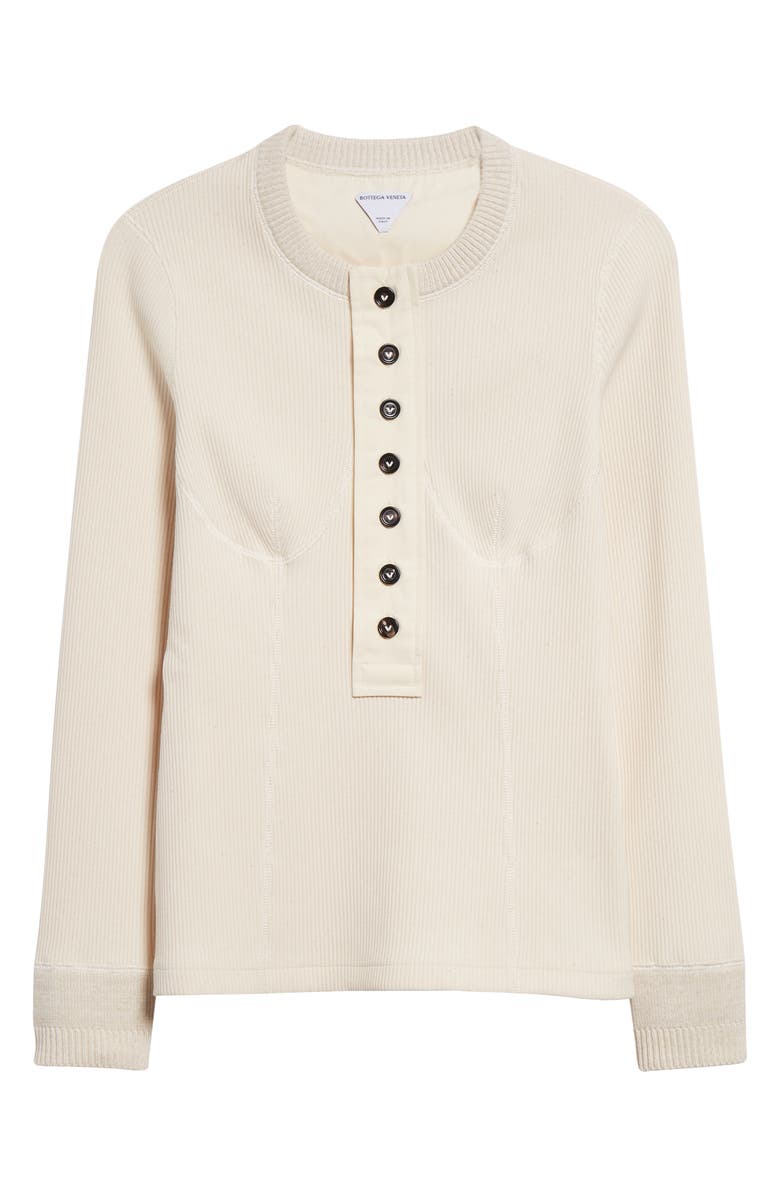 Bottega Veneta Henley Rib Top, Main, color, 