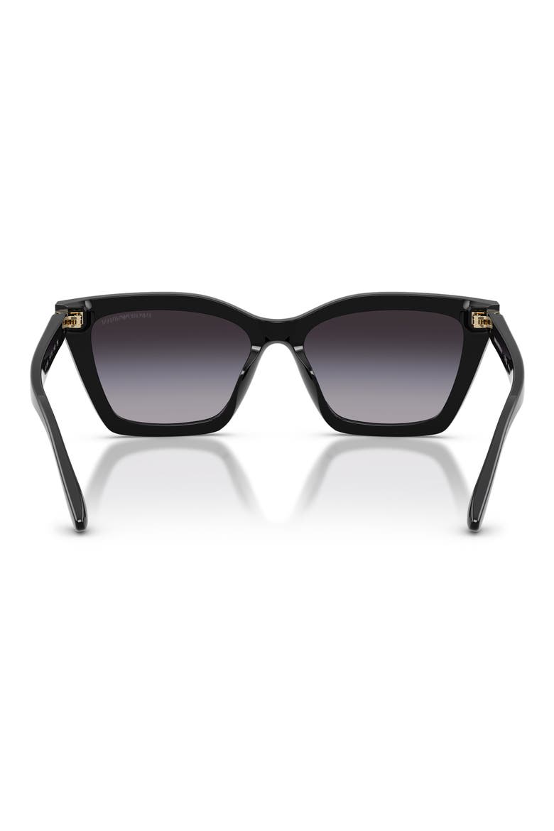 54mm Butterfly Sunglasses, Alternate, color, SHINY BLACK / GRADIENT GREY