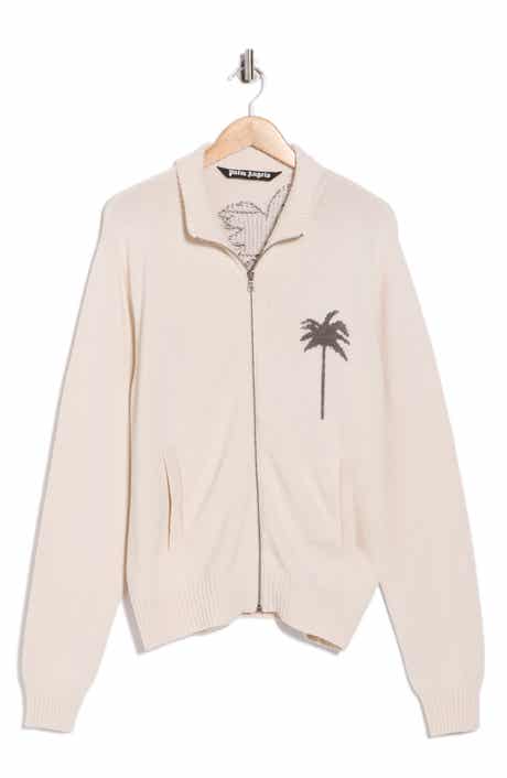 Palm Angels Palm Tree Cotton & Wool Zip Cardigan