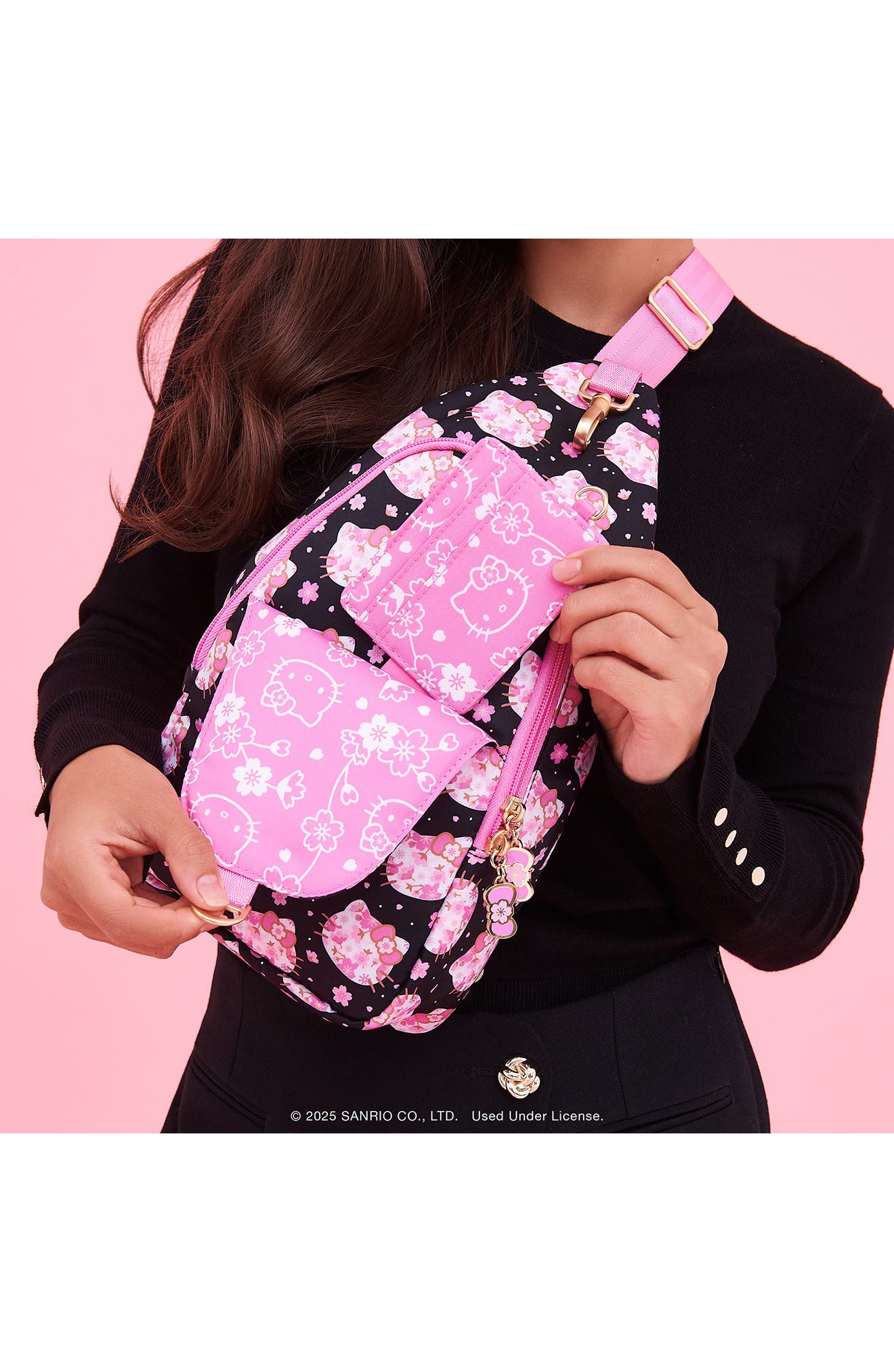 JuJuBe tokidoki Crossbody Sling Bag, Alternate, color, Cherry Blossoms