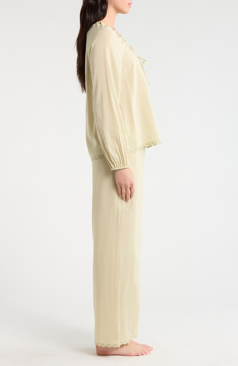 Reformation Paloma Relaxed Fit Organic Cotton Blend Pajamas, Alternate, color, Dried Herbs