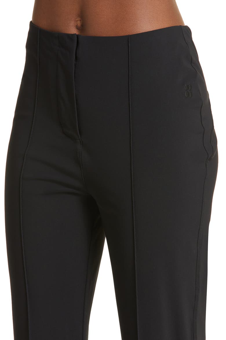 Arctic Explorer Pintuck Crop Flare Pants, Alternate, color, BLACK