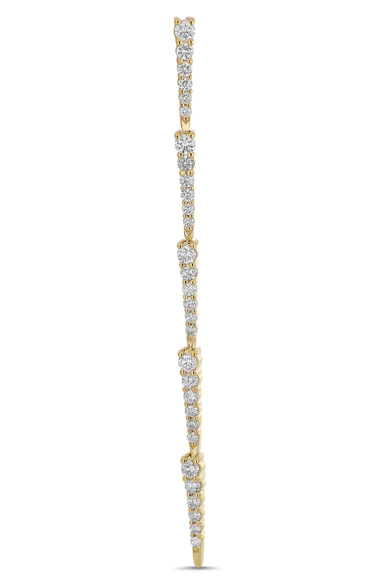 18K Gold Audrey Diamond Linear Earrings, Alternate, color, 18KY GOLD