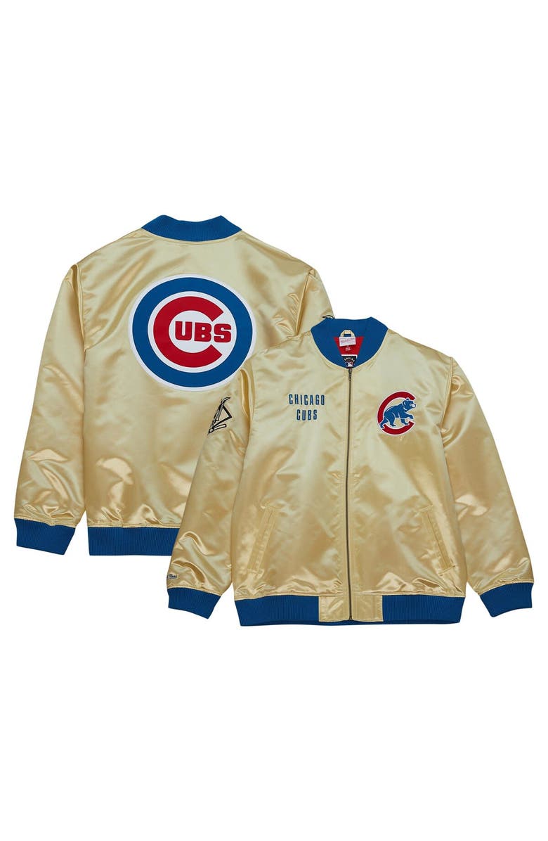 Mitchell & Ness Men's Mitchell & Ness Gold Chicago Cubs OG 2.0 Lightweight Satin Full-Zip Jacket, Alternate, color, Gold