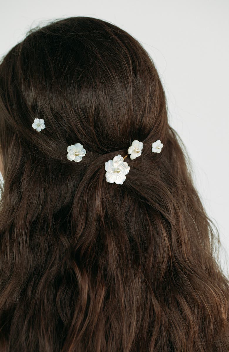 Jennifer Behr Zinnia Set of 5 Assorted Hair Pins, Alternate, color, 