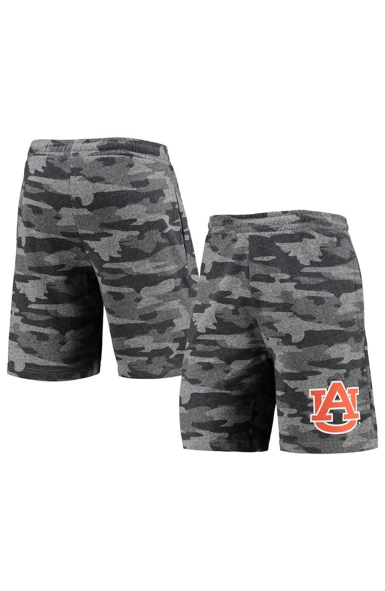 CONCEPTS SPORT Men's Concepts Sport Charcoal/Gray Auburn Tigers Camo Backup Terry Jam Lounge Shorts, Main, color, 