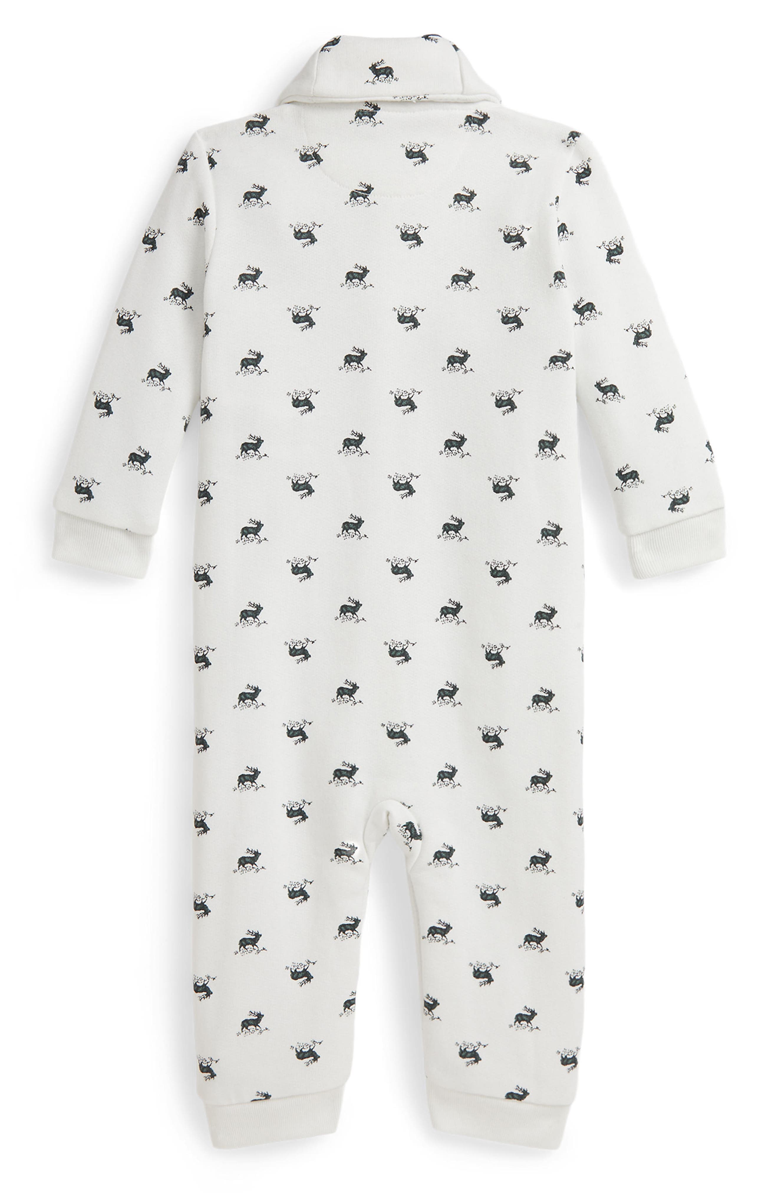 Ralph Lauren Print Fleece Romper | Nordstromrack