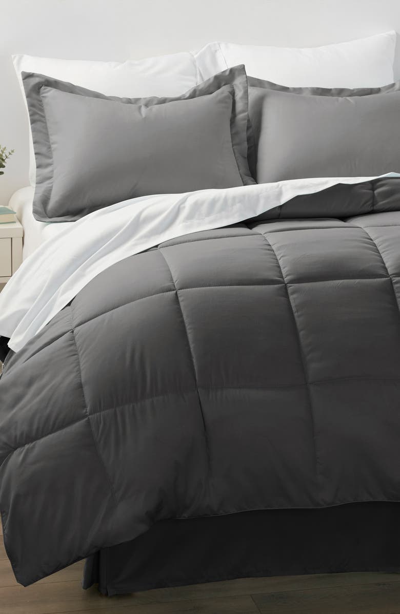 HOMESPUN HOME SPUN Premium 8-Piece Bed In A Bag, Alternate, color, Gray