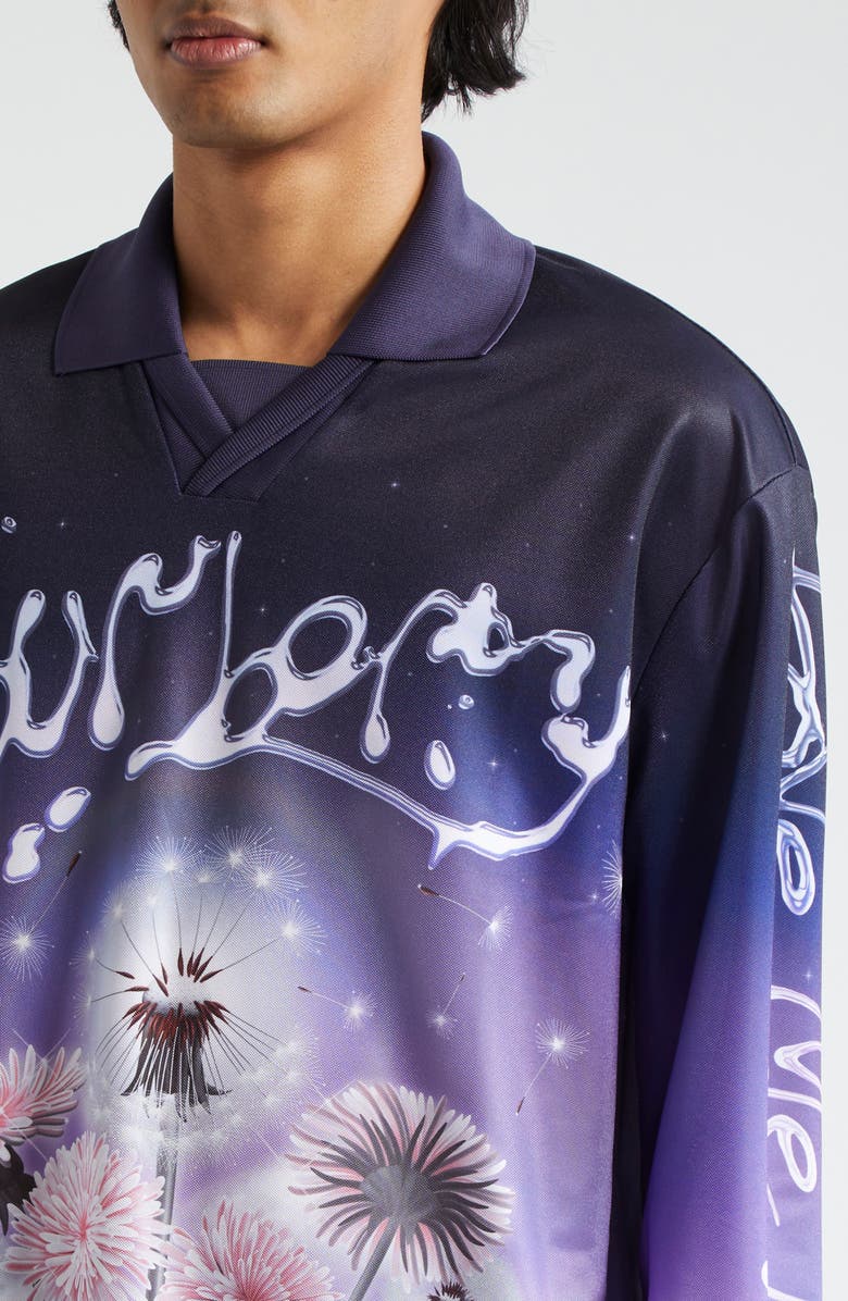 Burberry Dandelion Oversize Jersey Polo, Alternate, color, 