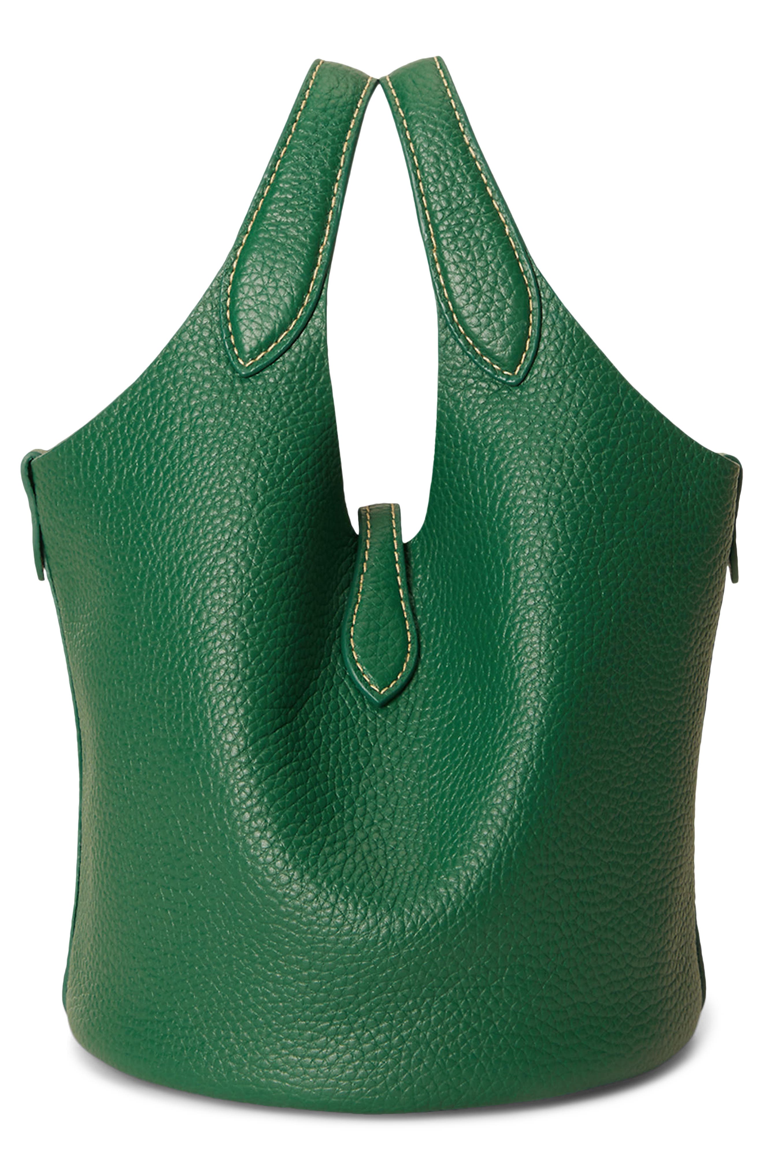 Small Polo Play Pebble Leather Crossbody Tote, Alternate, color, JUNIPER