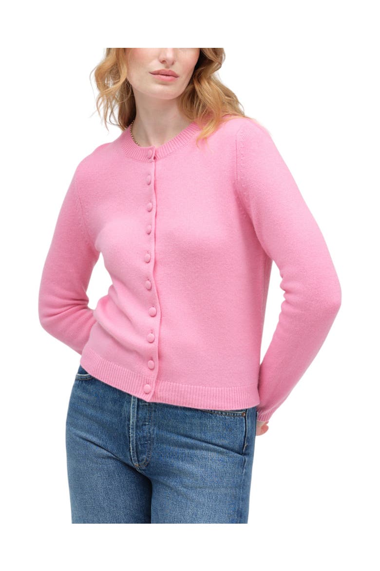 Pure Cashmere Camille Cardigan, Main, color, Flamingo Pink