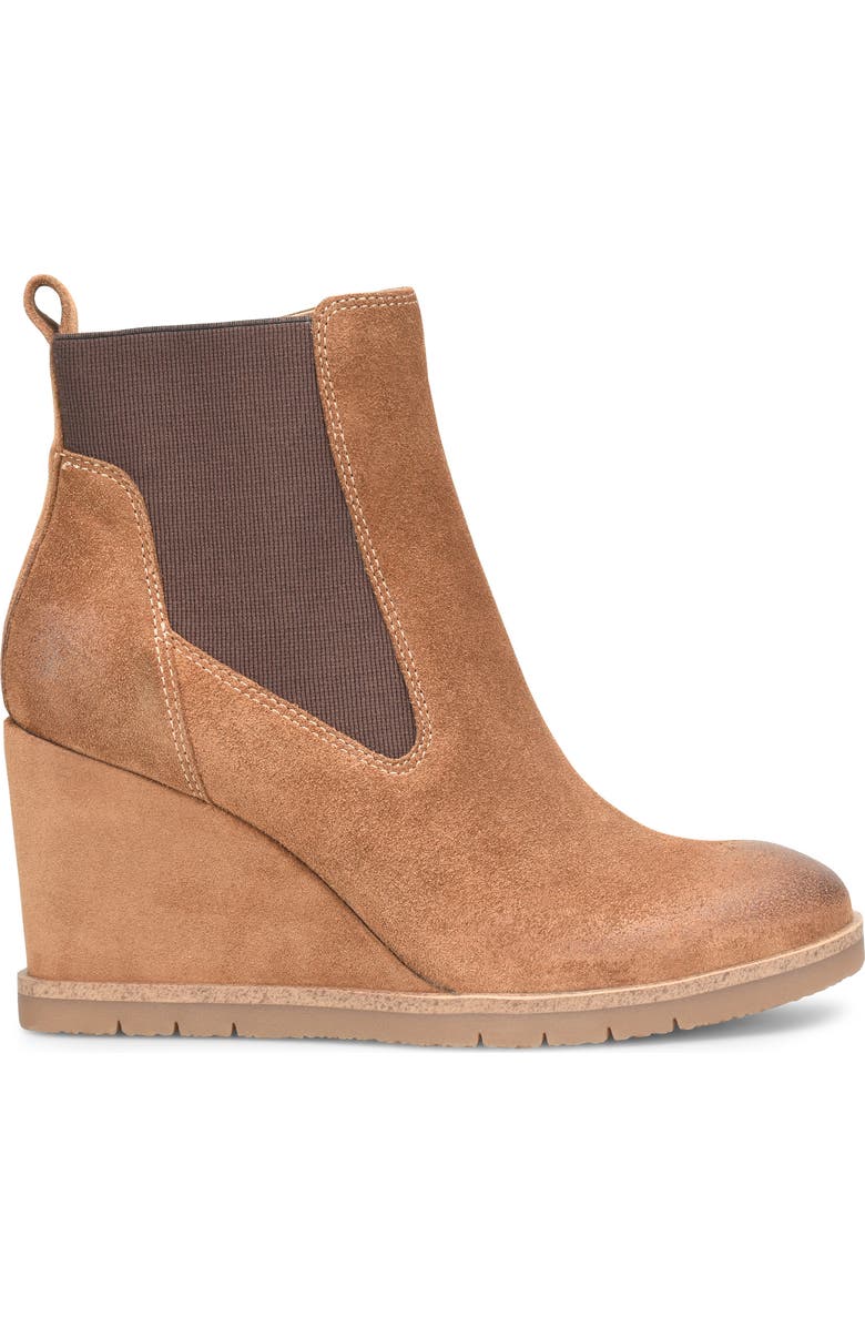 Söfft Monica Wedge Chelsea Boot, Alternate, color, Havana Brown Suede