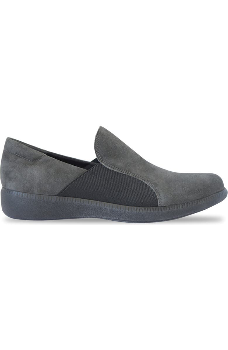 Munro Clay Wedge Slip-On Sneaker, Alternate, color, Grey Suede
