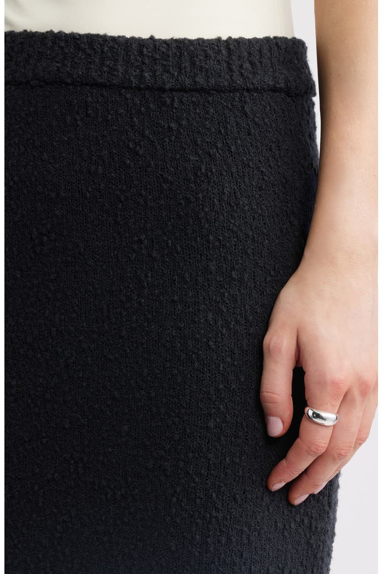 Bouclé Sweater Skirt, Alternate, color, BLACK