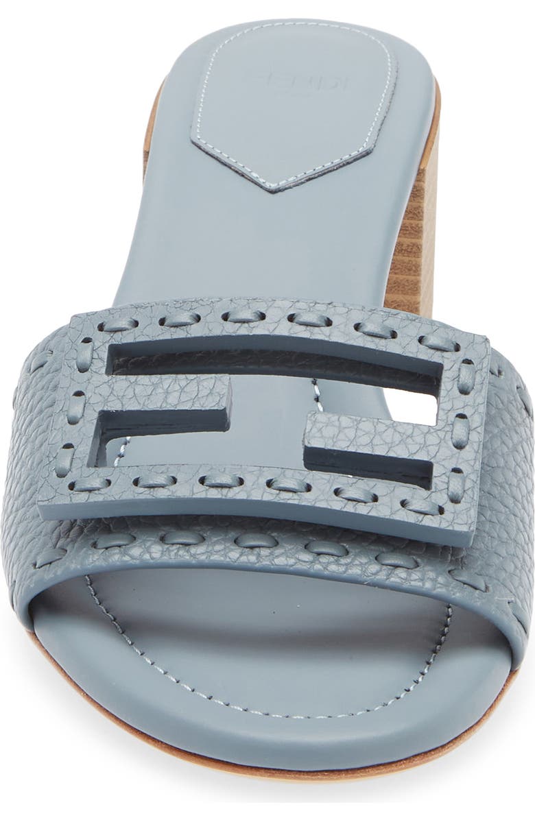 Fendi Baguette Slide Sandal, Alternate, color, Blue