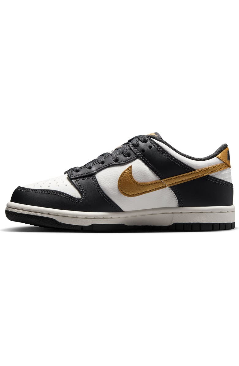 Nike Kids' Dunk Low Top Sneaker, Alternate, color, White/ Metallic Gold