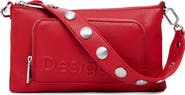Desigual Half Logo Faux Leather Shoulder Bag