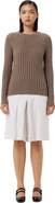 GOBI Mongolian Cashmere Rib-Knit Cashmere Crew Neck Sweater