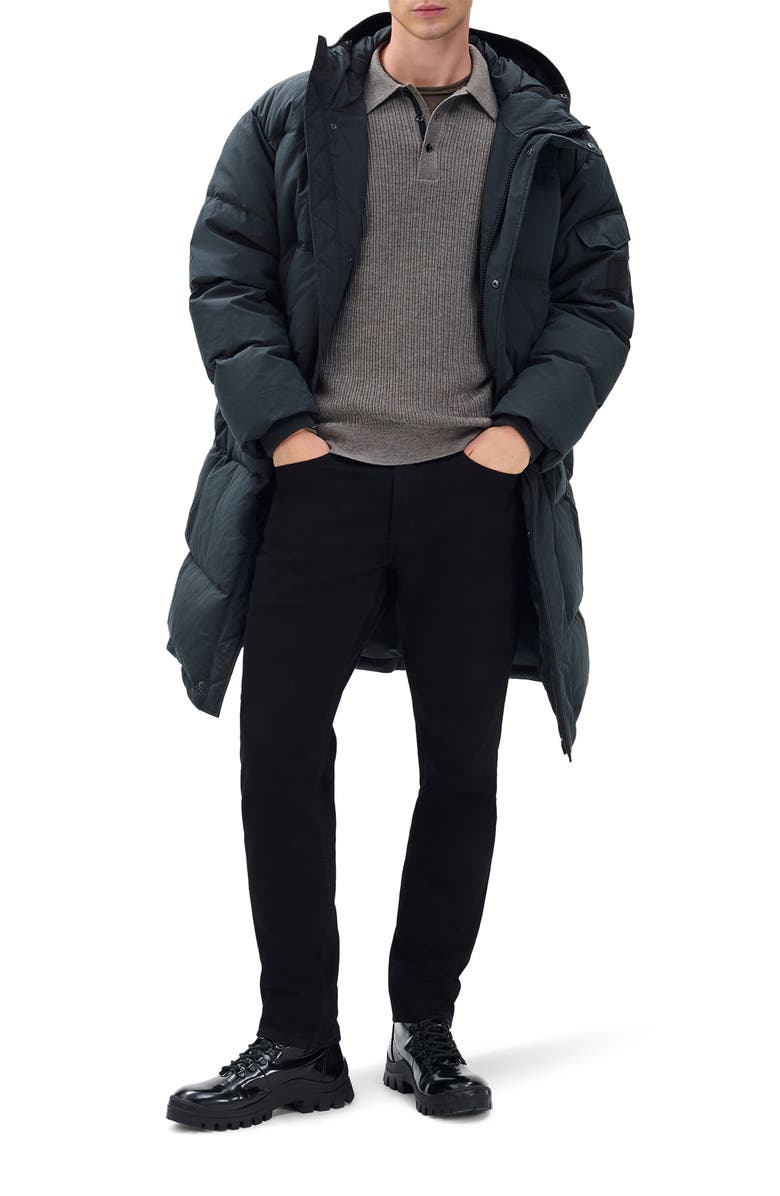 rag
bone Victor Down
Feather Fill Cotton Blend Coat, Main, color, Black