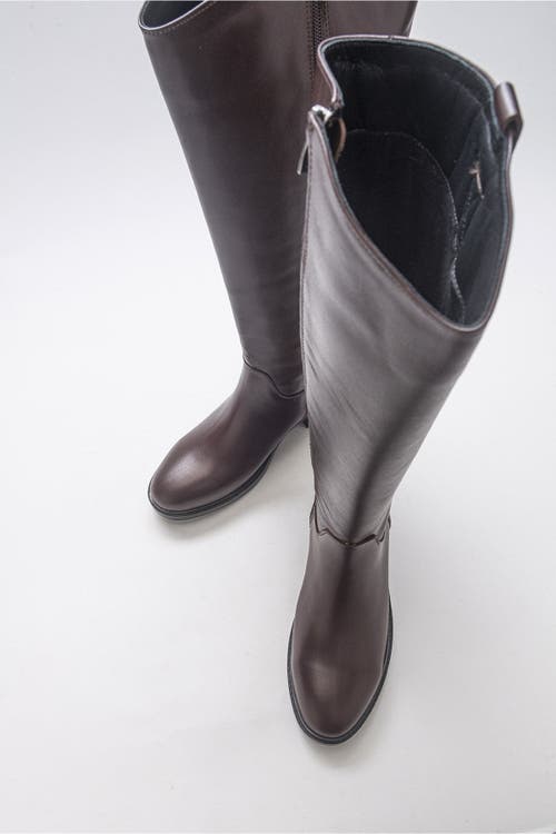 Forever & Always Shoes Acro Leather Boot In Brown