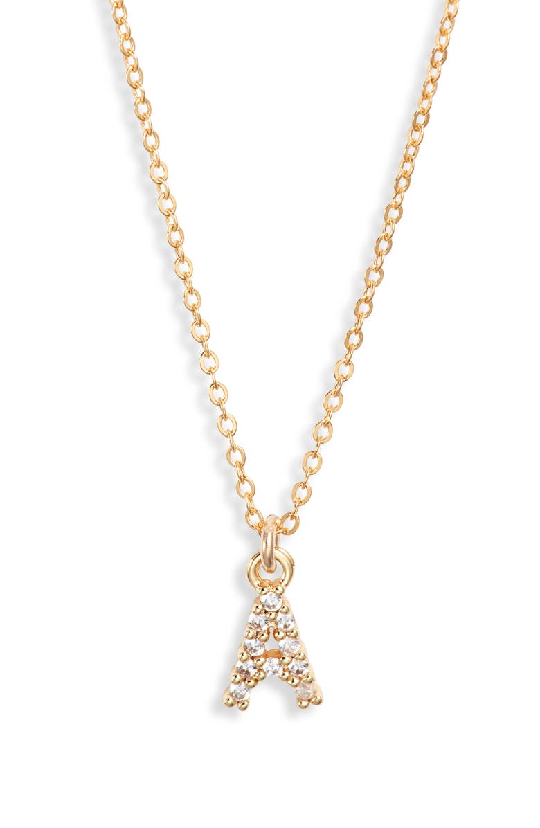 Set
Stones Gemma Initial Necklace, Main, color, Gold / A