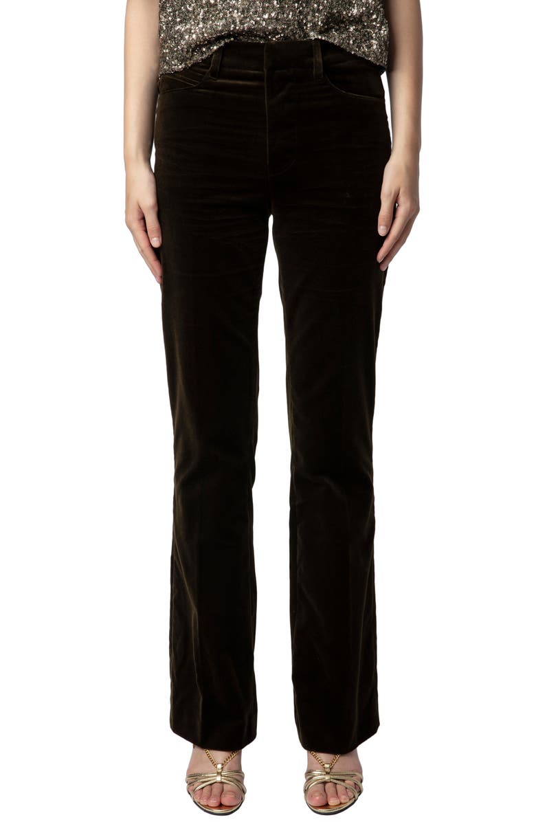 Zadig & Voltaire Pistol Cotton Velvet Pants, Main, color, 