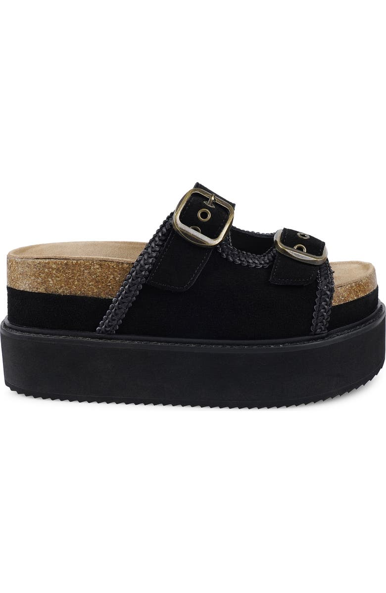 ZIGI Platform Sandal, Alternate, color, Black Suede