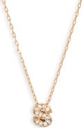Nordstrom Pavé Cubic Zirconia Initial Necklace
