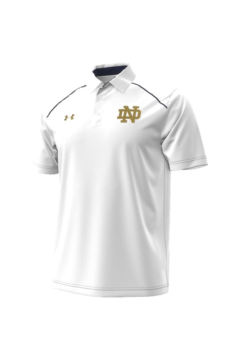 Men's Under Armour  White Notre Dame Fighting Irish 2023 Aer Lingus College Football Classic Polo, Alternate, color, White