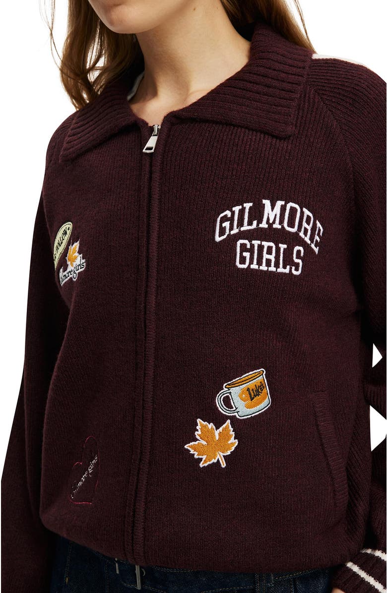 Cotton On Women's Gilmore Girls Knit Bomber, Alternate, color, 