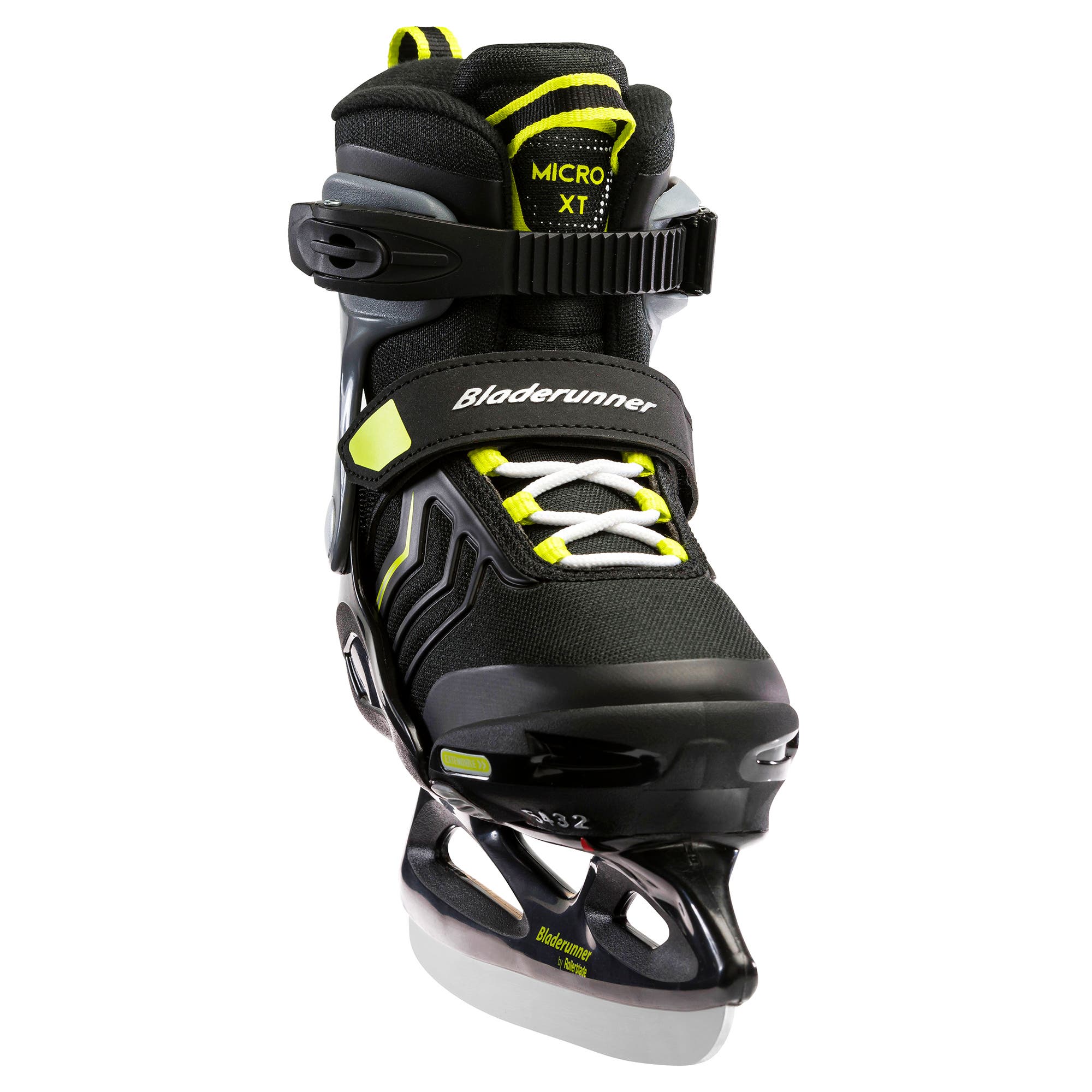 by Bladerunner Micro XT Boys Adjustable Ice Skates, Alternate, color, Black/Lime