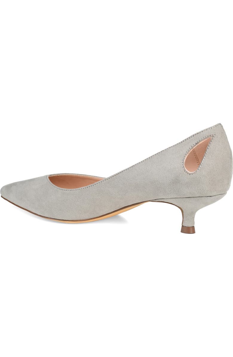 Journee Collection JOURNEE Goldie Kitten Heel Pump, Alternate, color, Grey