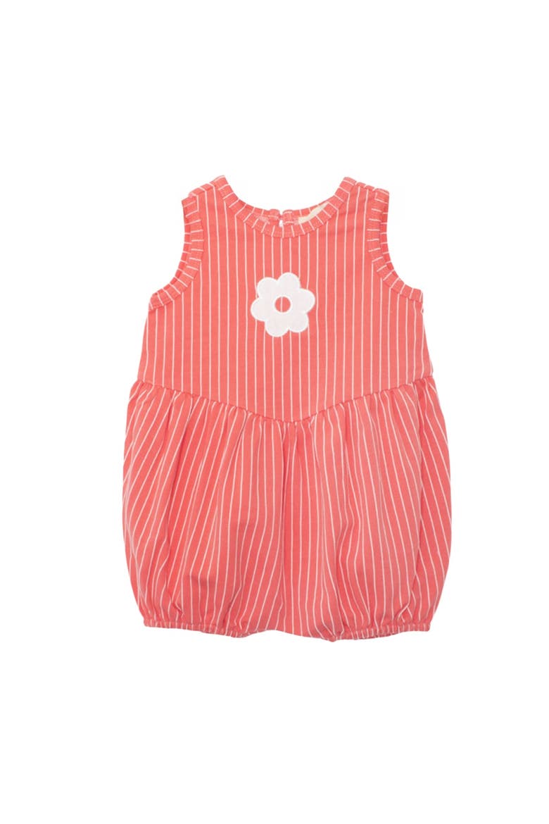 Striped Blossom Sleeveless Romper, Main, color, Red