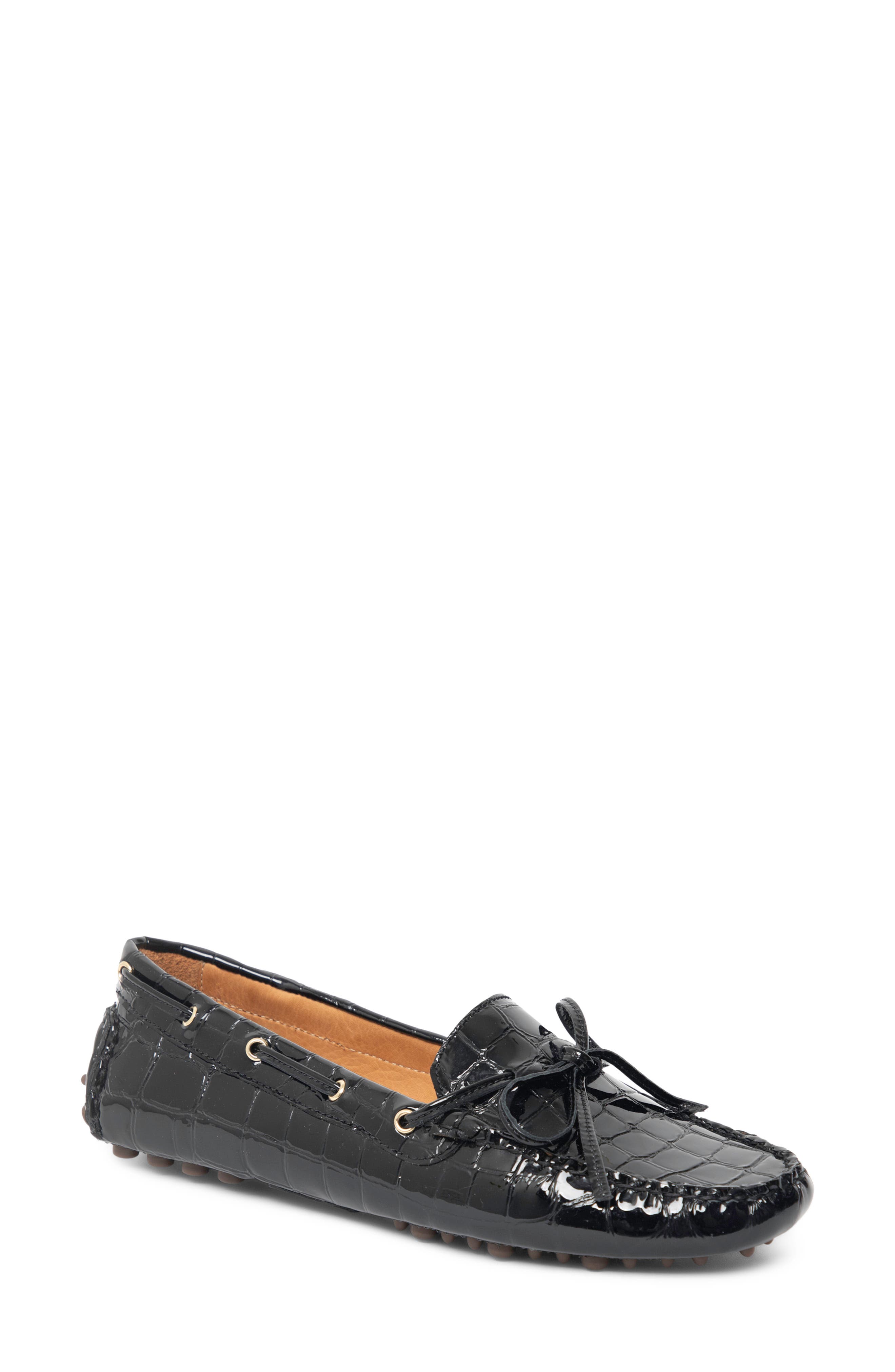 BLACK PATENT CROC