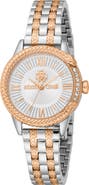 Roberto Cavalli Two-Tone Crystal Bracelet Watch, 30mm