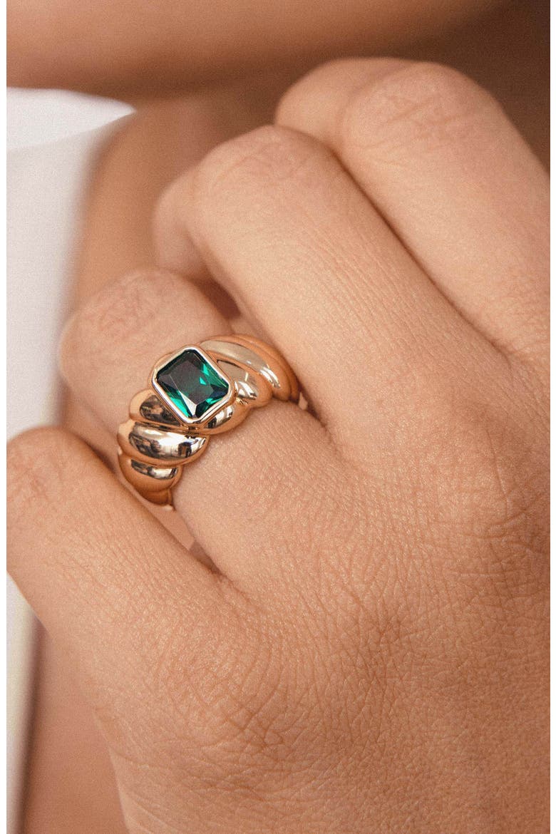 So Twisted Statement Ring, Alternate, color, GREEN