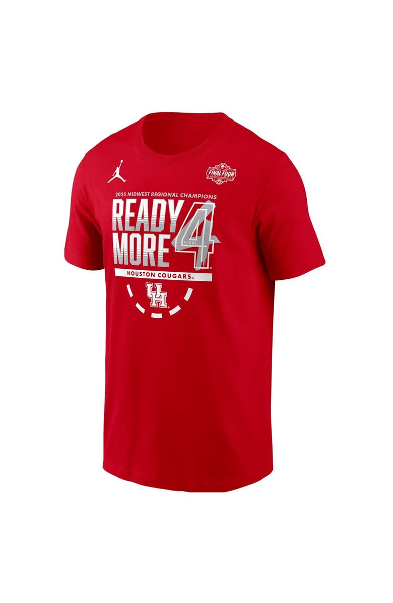 Jordan Brand Men's Jordan Brand Red Houston Cougars 2025 NCAA Men's Basketball Tournament March Madness Final Four Regional Champions Locker Room T-Shirt, Alternate, color, Red
